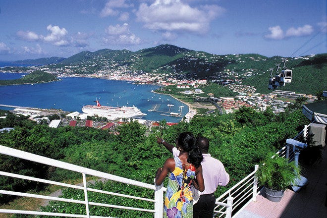 Couple looking at a beautiful scene