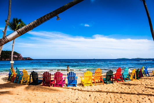 Chairs on a beach