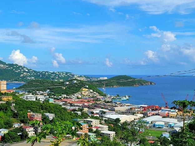 Wide Island View Showing Cottages & Homes